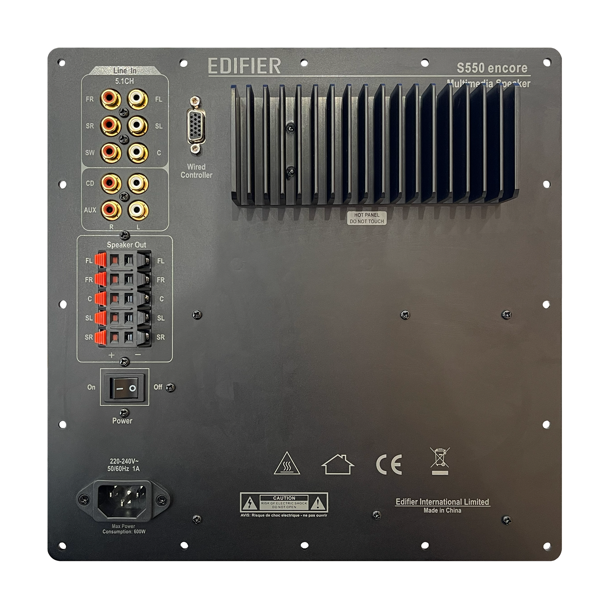 Задняя панель сабвуфера в сборе EDIFIER S550 ENCORE