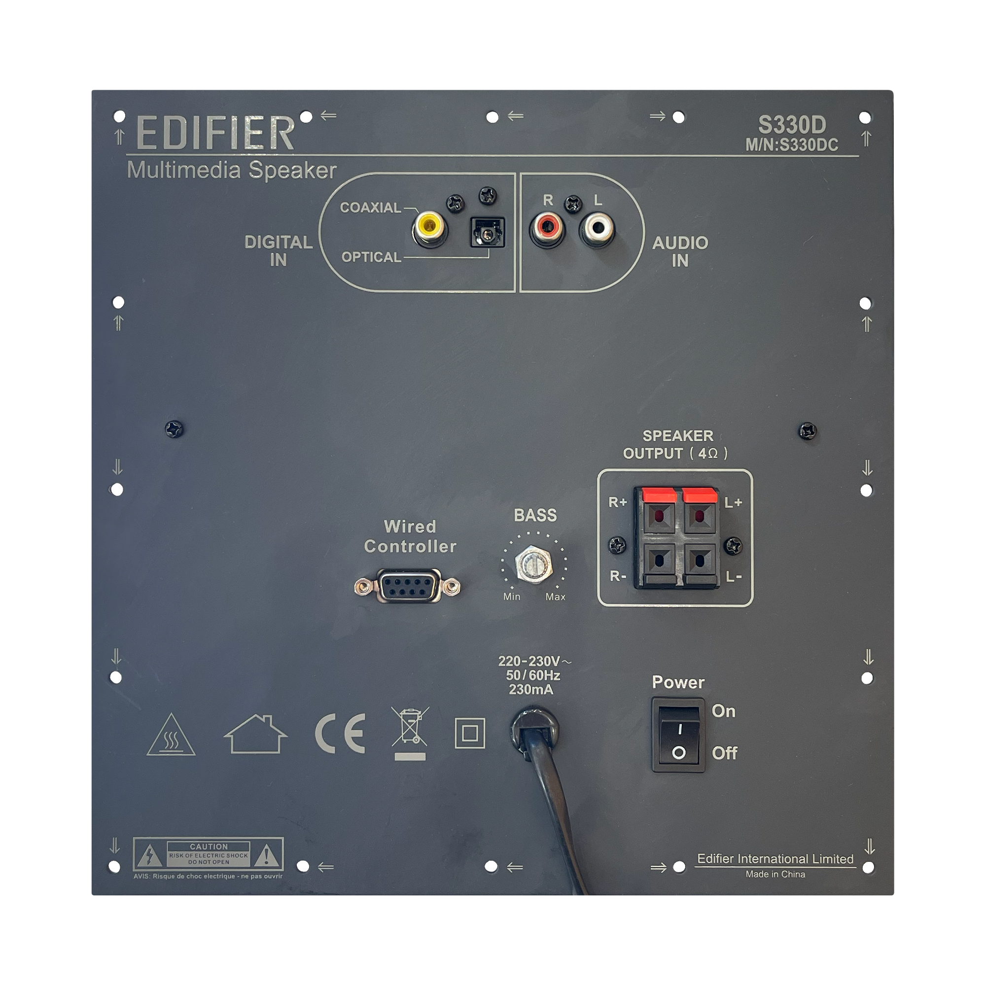 Задняя панель сабвуфера в сборе EDIFIER S330D
